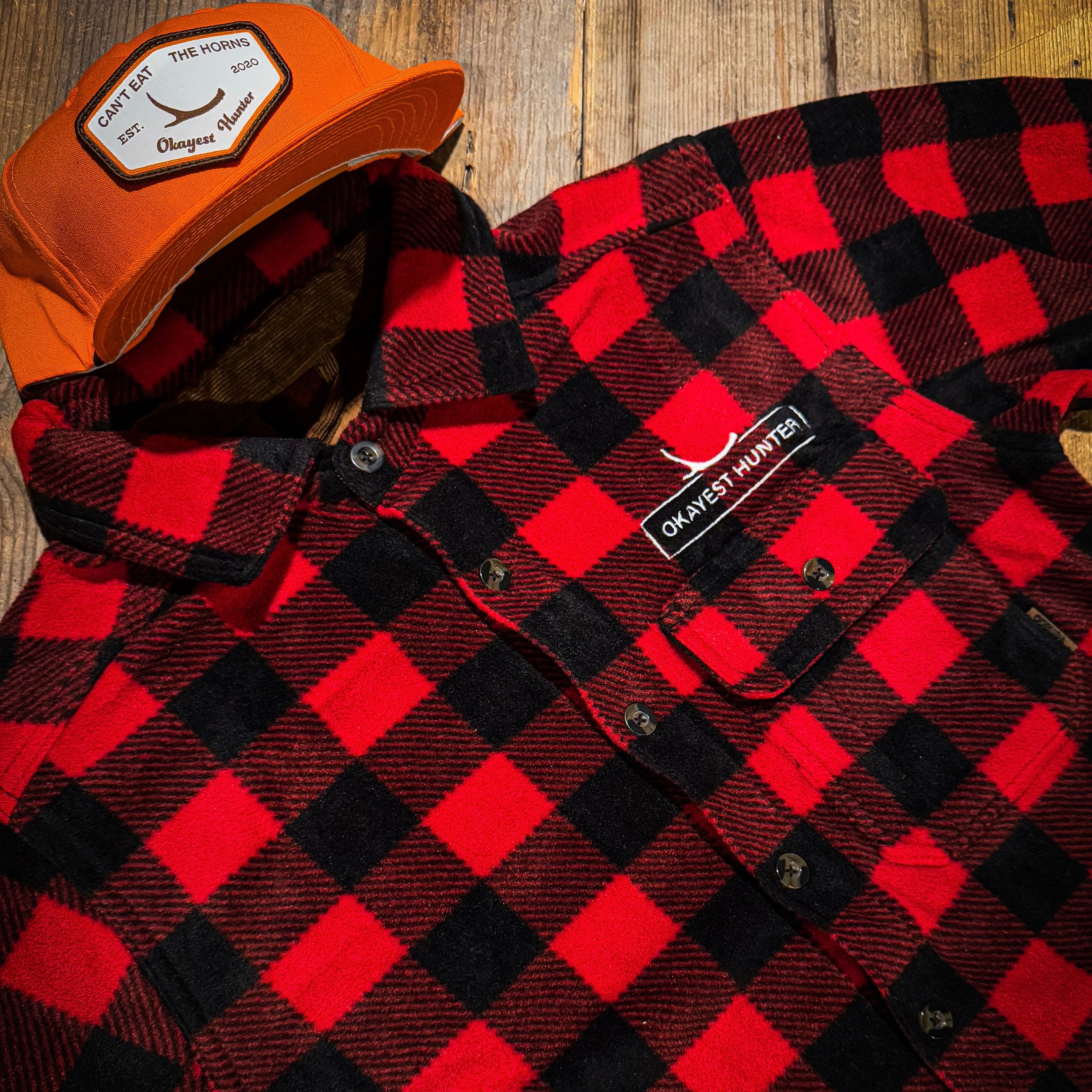Deer Woods Buffalo Plaid Fleece Flannel
