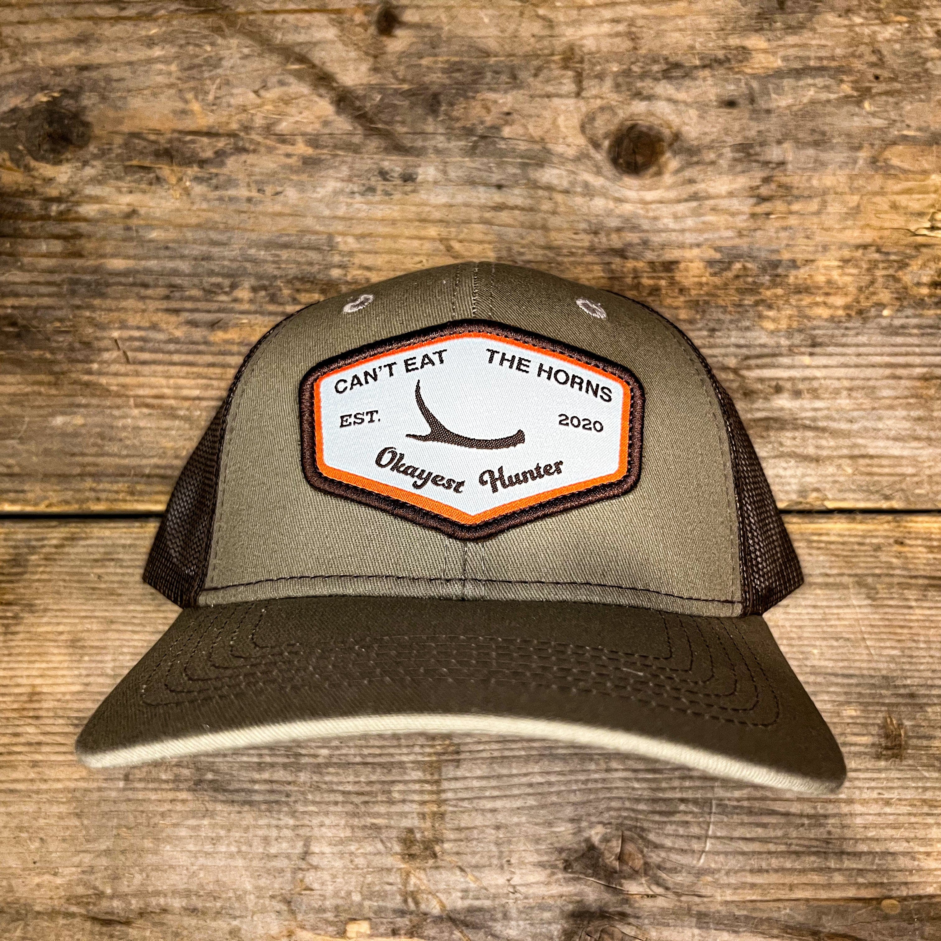 Can't Eat The Horns Khaki / Coffee Patch Hat