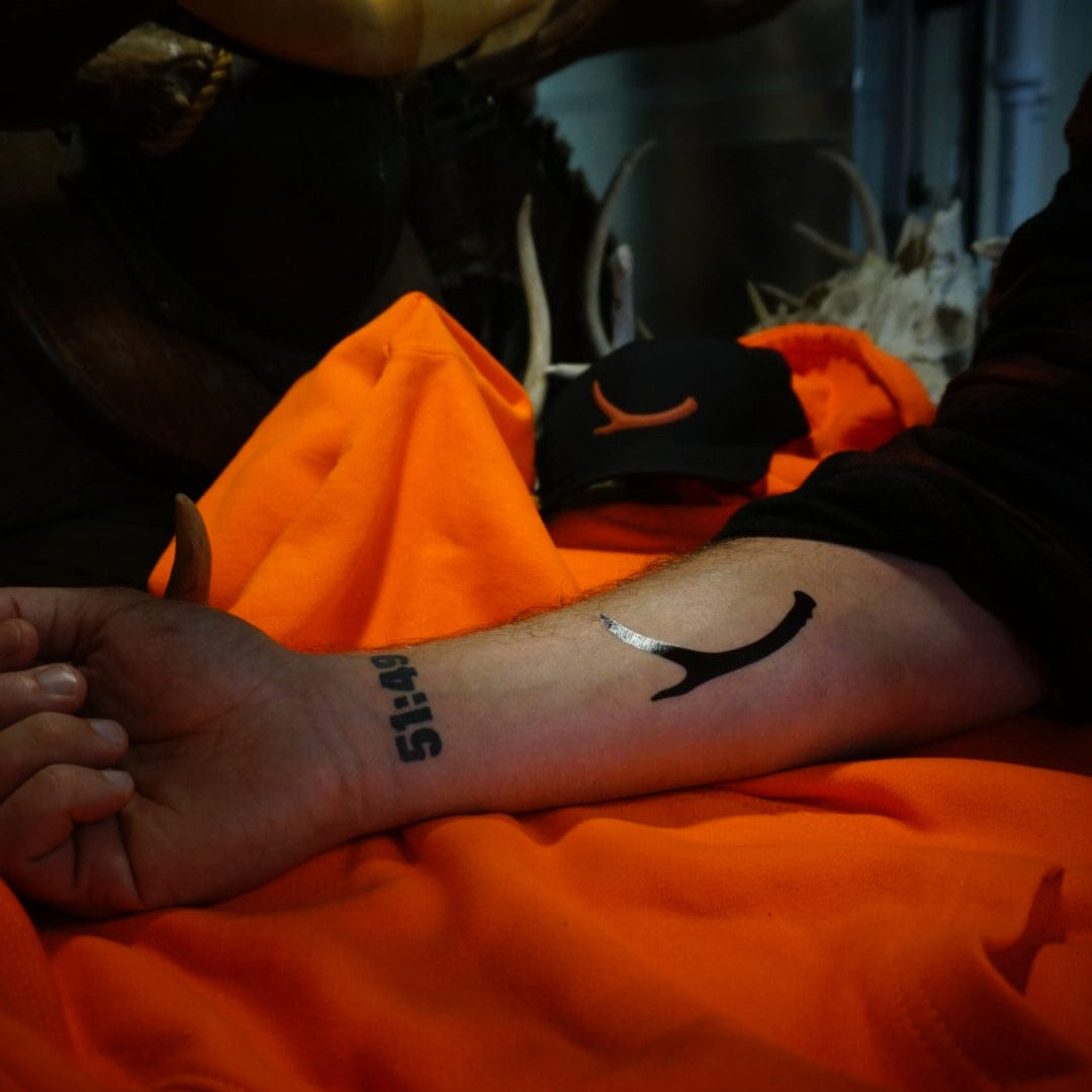 Okayest Hunter Antler Temp Tattoo