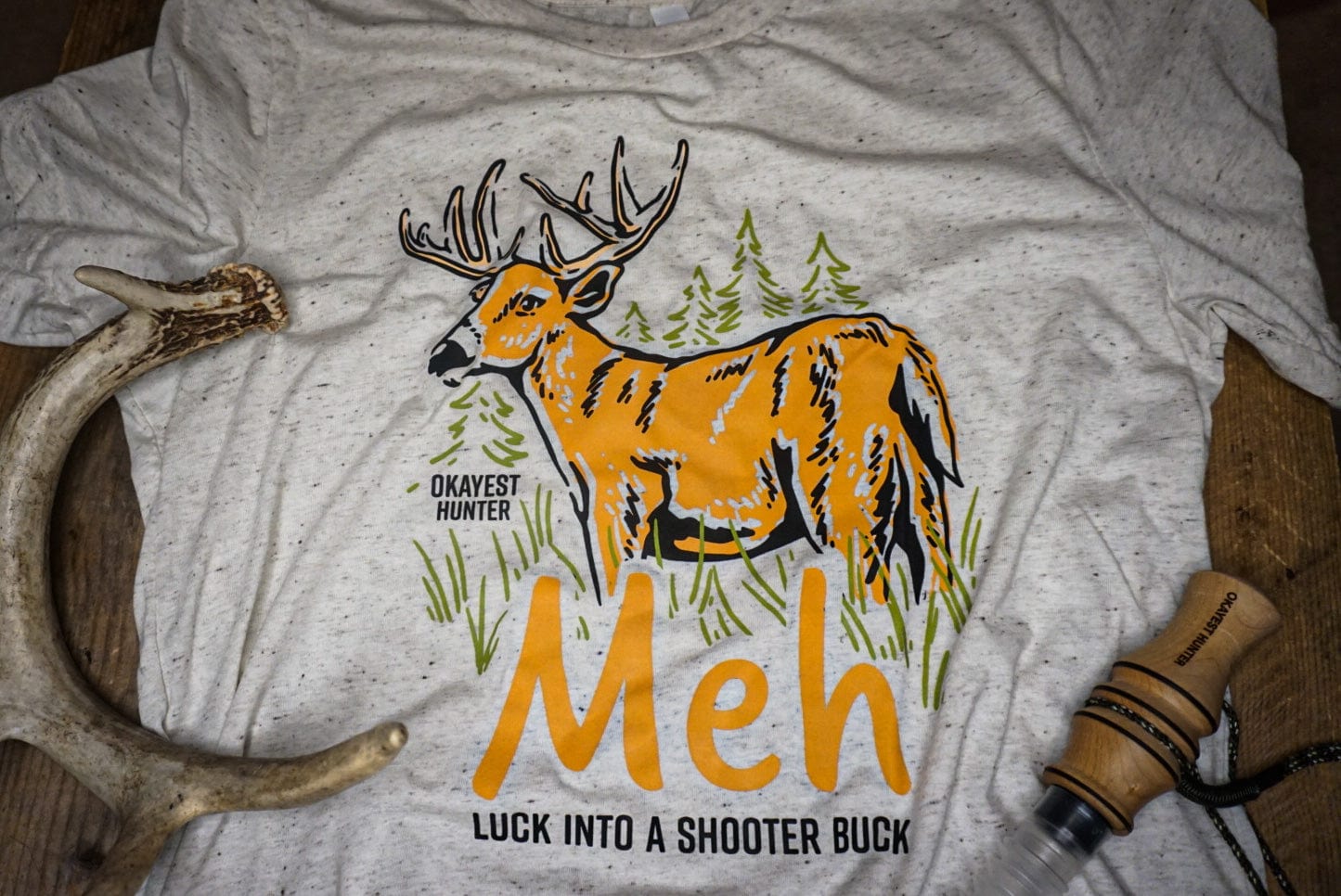 The luck buck lucky hunting t-shirt – The Okayest Hunter