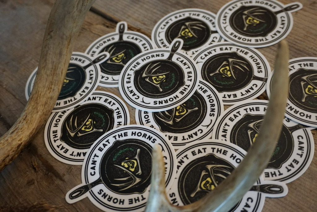 You can't eat the horns hunting sticker 