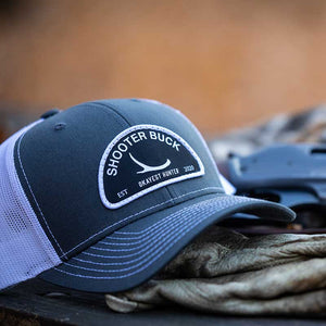 Grey shooter buck hunting hat