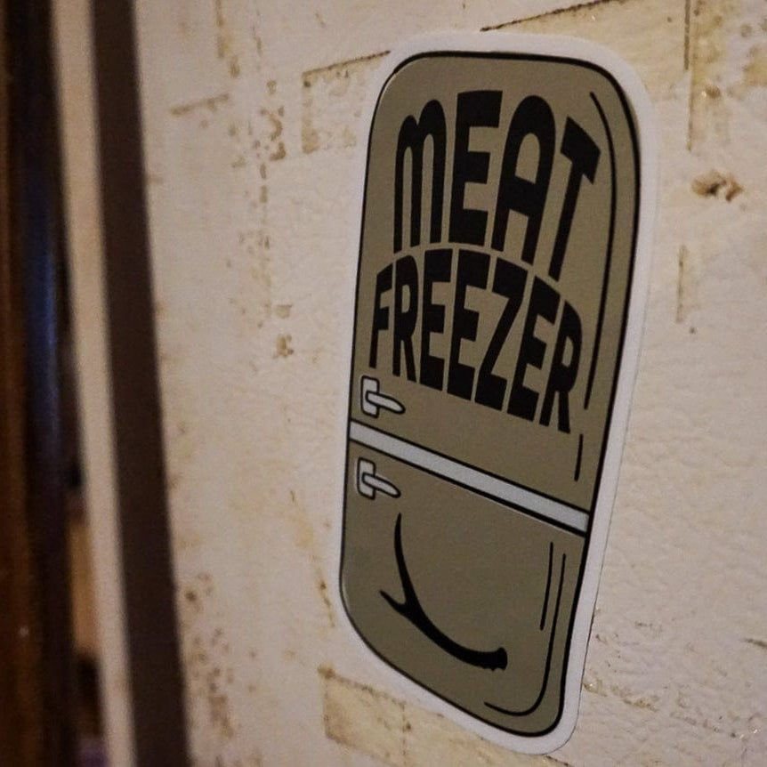 A sticker for your meat freezer